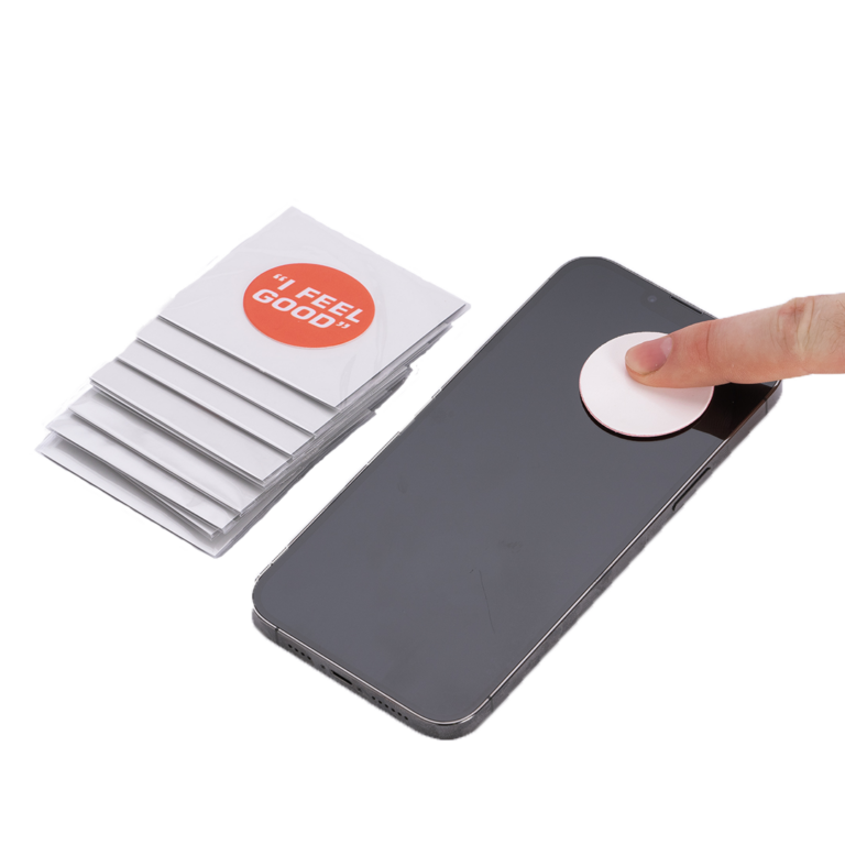 "I FEEL GOOD" Phone cleaner sticker