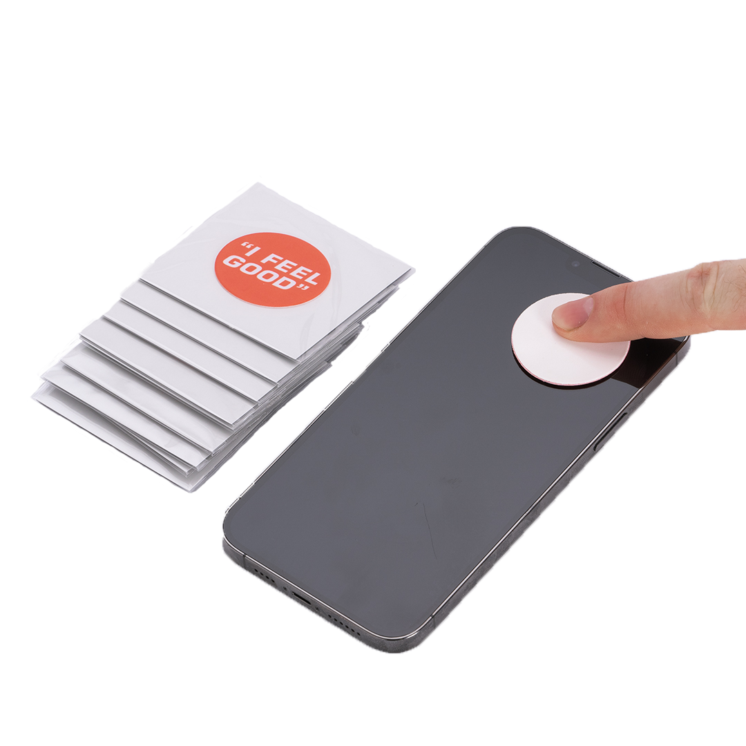 "I FEEL GOOD" Phone cleaner sticker