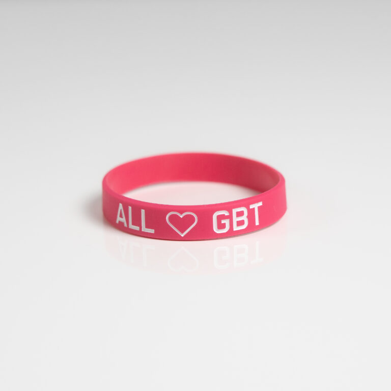 ALL LOVE GBT Pink Silicone Bracelet